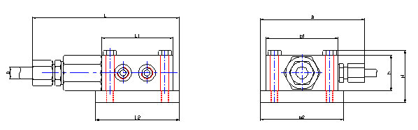 單邊出口油氣分配器外形圖